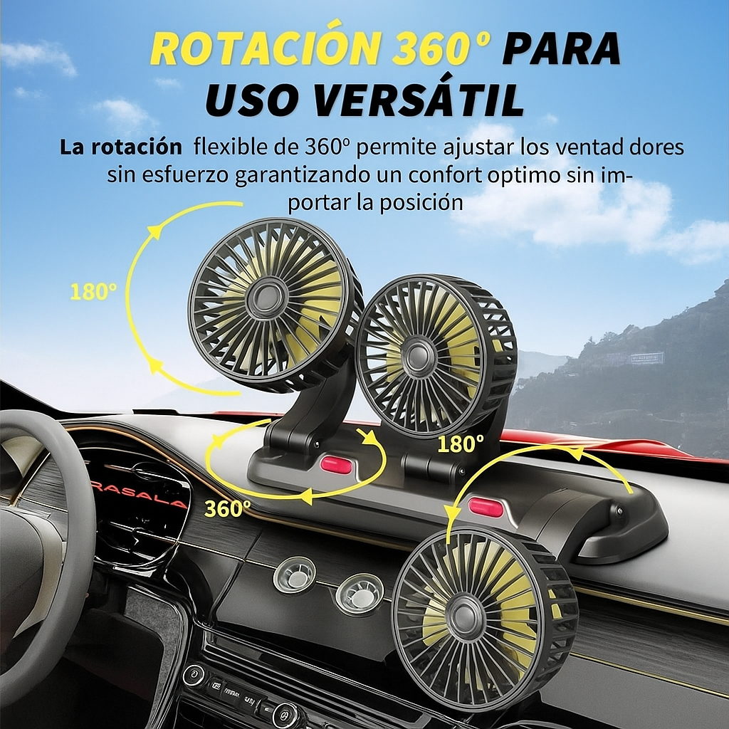 Ventilador triple para carros “TripleAir CarFan®”